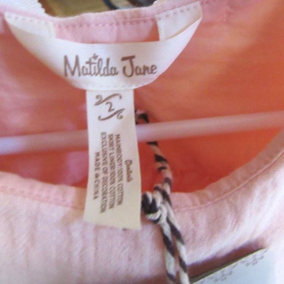 New w Tag, Matilda Jane Forever and Ever Pink Lined Ruffle Girls Dress in Size 2 - Picture 8 of 8